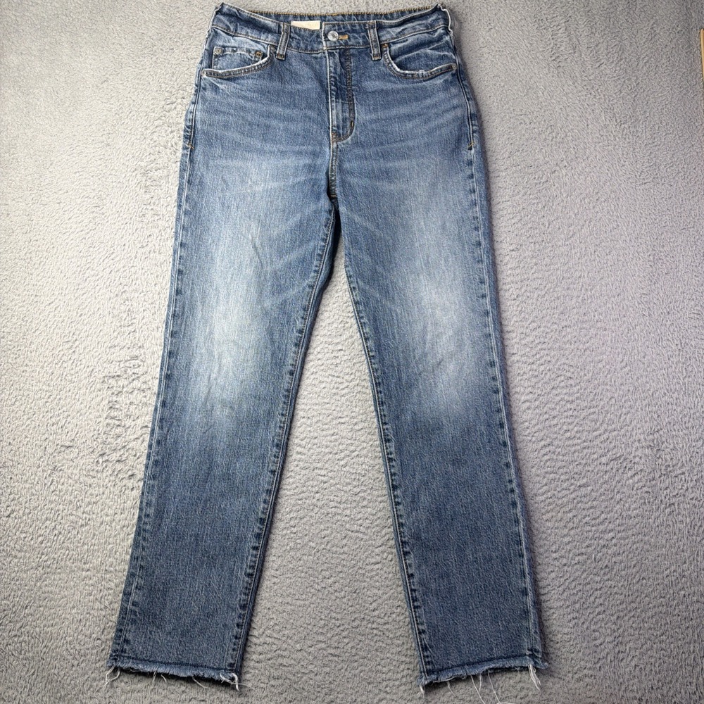 Pilcro The Vintage Straight Jeans women's Sz 27 Anthropologie raw hem